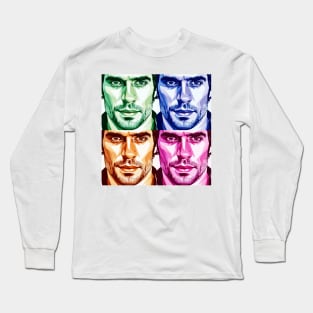 Pop Art Henry Cavill as Argylle action movie 2024 graphic design Long Sleeve T-Shirt